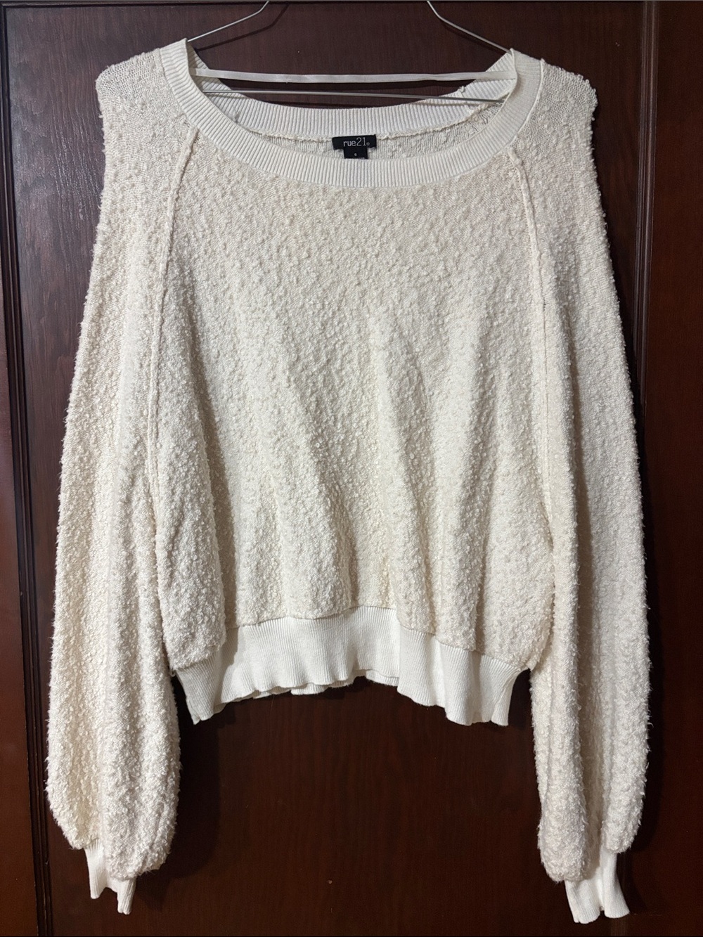 Rue21 Ivory Crewneck Pullover Sweater